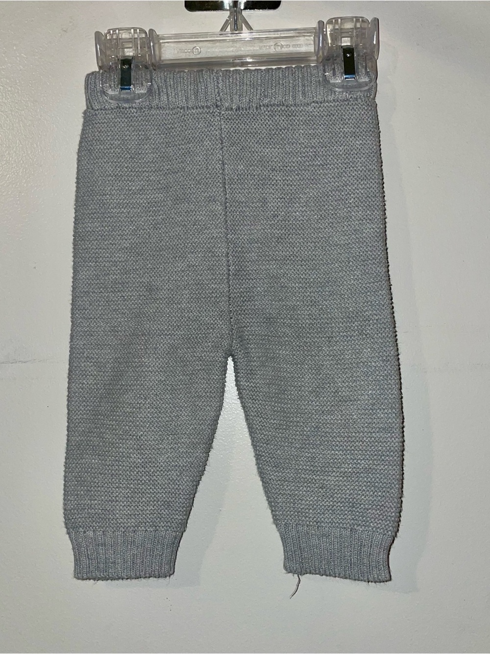 Gray Sweater Knit Baby Pants